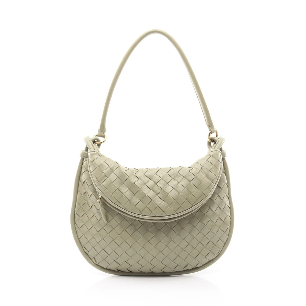Bottega Veneta Gemelli Intrecciato Shoulder Bag Leather Khaki Green